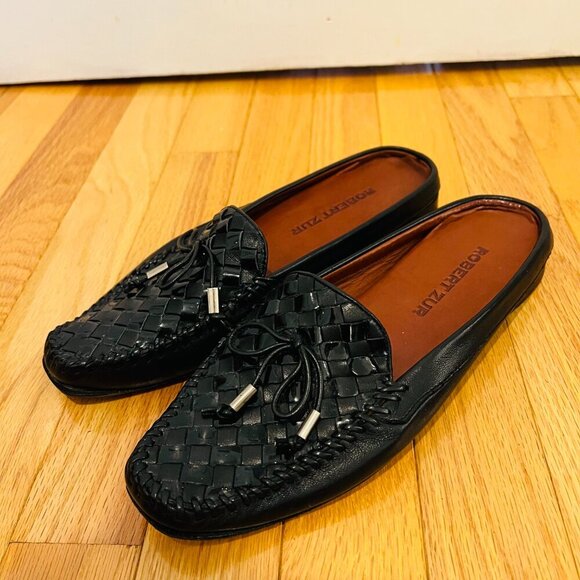 ROBERT ZUR Petra Loafers Women Sz 9 M Black Soft Leather Slip On Shoes Moccasin - Picture 5 of 16